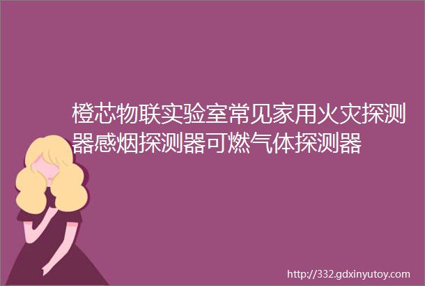 橙芯物联实验室常见家用火灾探测器感烟探测器可燃气体探测器