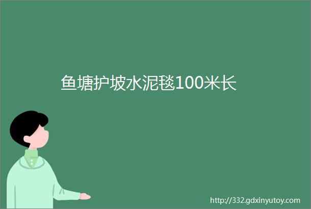 鱼塘护坡水泥毯100米长