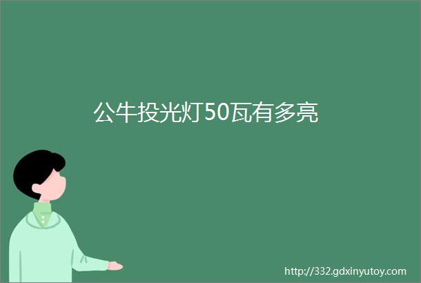 公牛投光灯50瓦有多亮